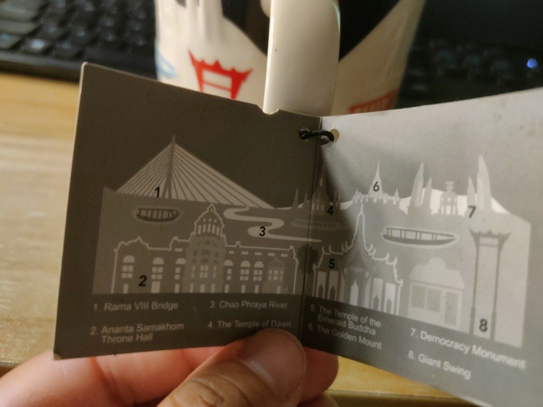 Starbucks Bangkok Relief Mug (Category: Coffee & Tea Tableware) located in Manila. Submitted by hrh123 (Listing ID 1458269943, Image 3). Description: - Authentic Bangkok Starbucks mug. Bought in Thailand. - Features a detailed relief of the Bangkok city skyline - Showcases iconic landmarks like Rama VIII Bridge and Wat Arun - Comes with its original tag attached .