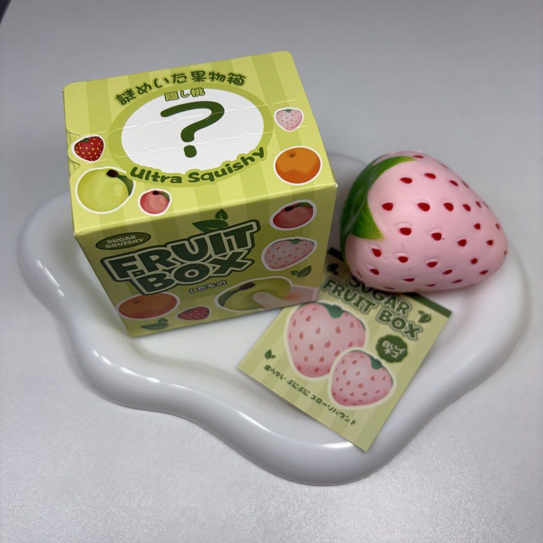 Sugar Fruit Blind Box Squishy (Category: Designer & Blind Box Toys) located in Quezon City. Submitted by offthyrecrd (Listing ID 1458194403, Image 2). Description: Squishy for Sale 📌 brand new 📌 no defects shipping: jnt/lalamove payment: gcash/bank transfer/NO COD.