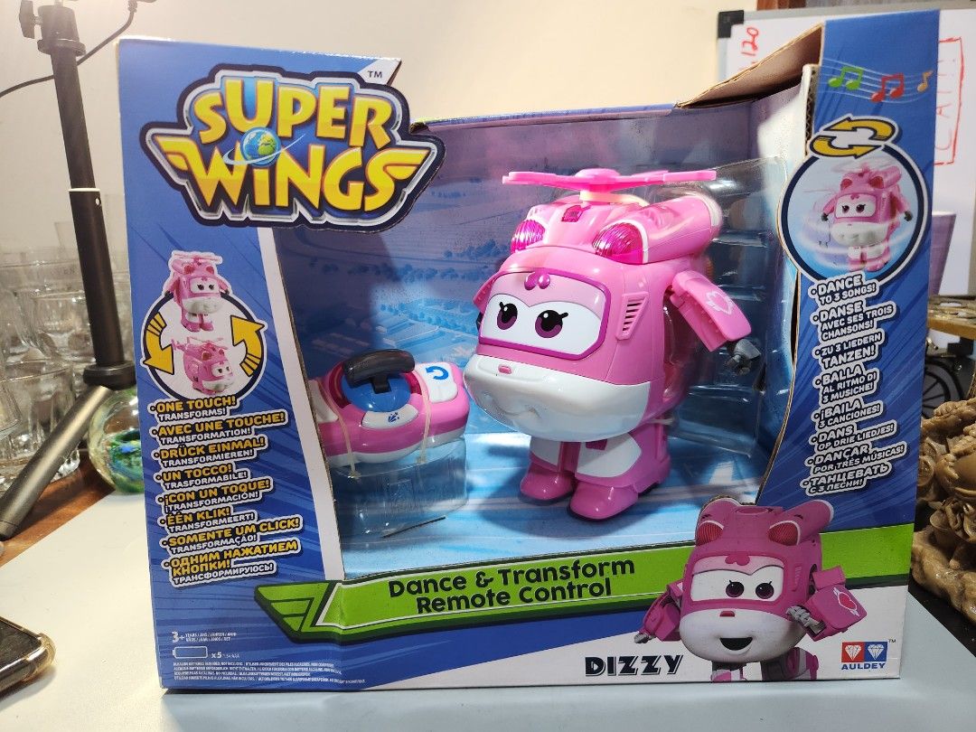 Super Wings Dance and Transform Remote Control Dizzy - 10" Interactive RC Robot Helicopter Toy Set | Worn out box (Category: Remote Control Toys) located in Baguio. Submitted by tindahanbagtown2600 (Listing ID 1458214978, Image 1). Description: Papers | Markings | Scannable QR code's Limited Stocks only AU Surplus Container Items Location: Baguio City, Benguet 2600 Dropping | Meet-Up | Shipping Nationwide.