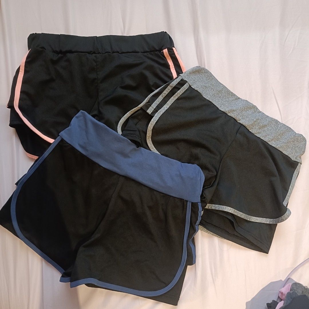 Take all Athletic / Leisure Bundle (Category: Undergarments & Loungewear) located in Bacoor. Submitted by Miss_Chuch0521 (Listing ID 1458126989, Image 2). Description: 5 pcs tops: 3 with brands 2 without = 350 3 garterized shorts = 200.