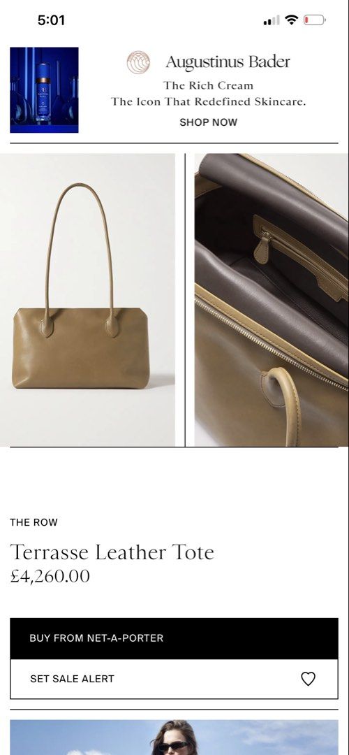 The Row terrasse (Category: Luxury Bags & Wallets) located in Roxas City. Submitted by lynngreyartillero (Listing ID 1458182665, Image 1). Description: The Row🔥🔥 With sign of used sa leather, handle and rubber lining pina ka minimal flaw nya.. natuklap hnd nmn halata pina itim nmn din if bet nyo lagyan nyo nlng rubber lining or ipagawa super panalo na kayo dito ang ganda niyan😍😍😍🔥🔥🔥 Pm lng po mga madaaam pls see photos, or inquire muna ba