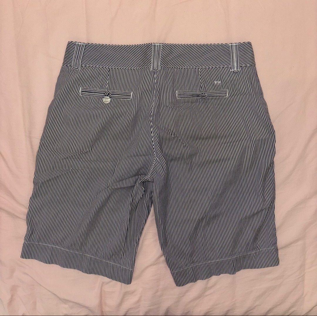 Tommy Hilfiger Blue Pinstripe Capris (Category: Shorts) located in Cavite. Submitted by bbbb444 (Listing ID 1458163339, Image 2). Description: - no when worn photos - thrifted, never worn - missing a button on the back - loose threads in the front, nothing that cant be fixed! .