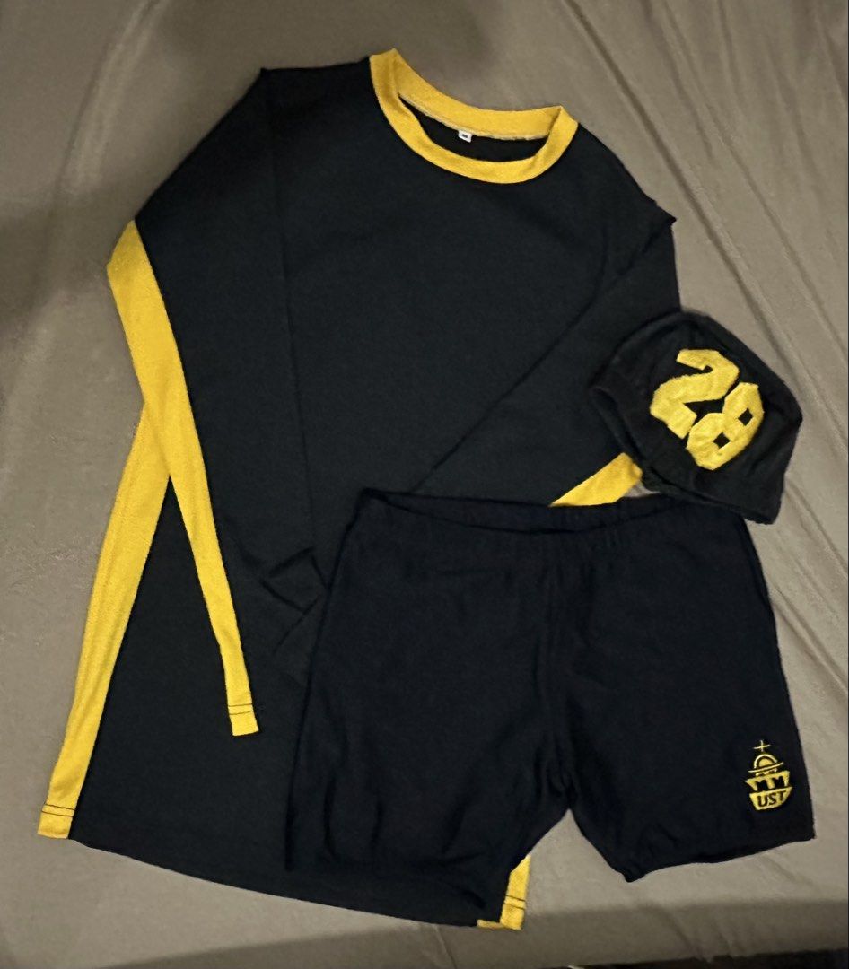 UST Swimming Pathfit Uniform Set Medium (Category: Shirts) located in Bacoor. Submitted by enkarteu (Listing ID 1458244018, Image 2). Description: - uniform set - size medium - stitching can be removed sa cap - no issue at all beside sa logo (see last pic for reference) :).