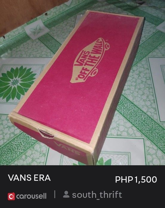 VANS ERA (Category: Sneakers) located in Cebu City. Submitted by south_thrift (Listing ID 1458211869, Image 2). Description: SIZE US 11.