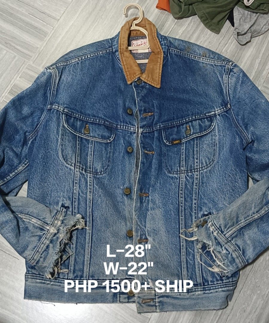 Vintage denim jacket (Category: Coats, Jackets and Outerwear) located in Tarlac. Submitted by ukaybyagp (Listing ID 1458147697, Image 1). Description: details po nsa pic na pki tignan po mabuti, payment 1st po tau, no to bogus buyer. thank you.