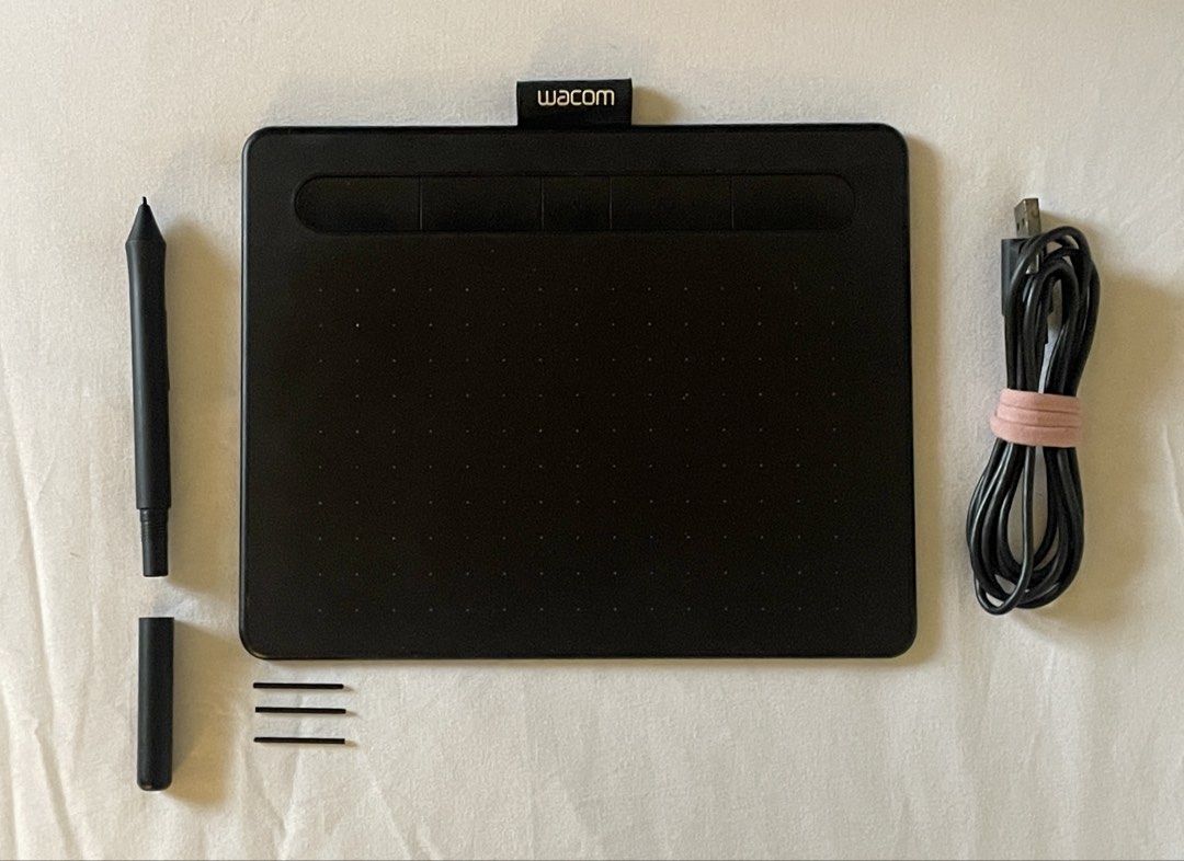Wacom Intuos CTL-4100WL (Category: Mouse & Mousepads) located in Valenzuela. Submitted by jbenedict0804 (Listing ID 1458297497, Image 2). Description: -Model CTL-4100WL - black - Complete spare nibs unused - Original USB cable included (slight rust) - All buttons and bluetooth working - No box, with free case - barely used rfs: bought a new tablet MOP: Gcash Lalamove or meetup SM North.