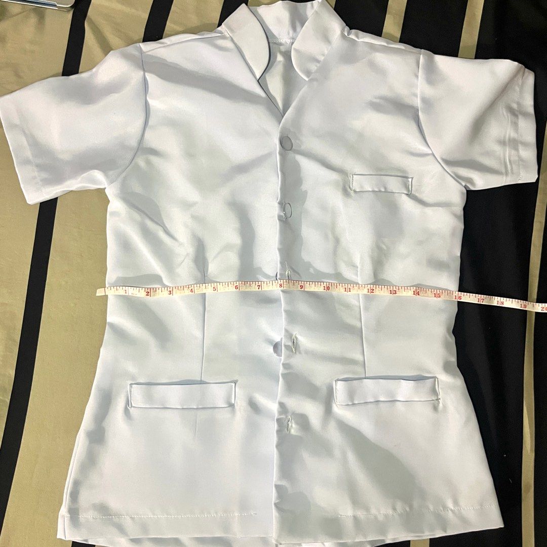 WHITE UNIFORM KLOPMAN FOR NURSING MEDTECH PHARMA, NEVER BEEN USED (Category: Sets or Coordinates) located in Binangonan. Submitted by mayormaynotbegf (Listing ID 1458228397, Image 2). Description: WHITE UNIFORM SET FOR NURSING, MEDTECH, PHARMA NEVER BEEN USED! Fabric: Klopman Top waist: 30 Pants waist: 28-34 (garterized, hindi rin fitted or yung patusok) Length: 39/40 RFS: isang araw lang pasok ko this sem, dalawang unif pa pinagawa 🥲 Can do shi