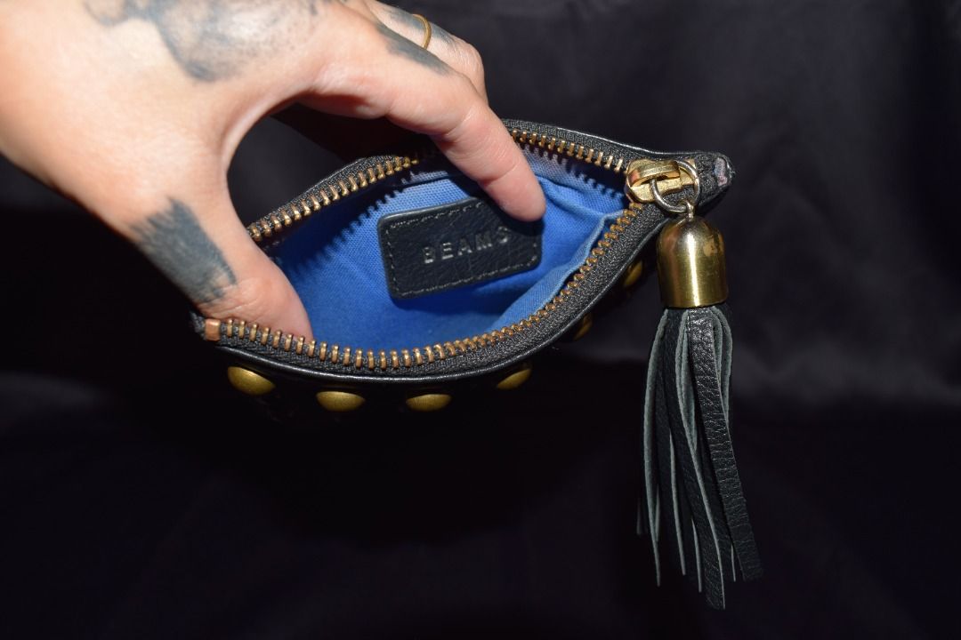 Y2K Studded Wallet / Purse (Category: Luxury Bags & Wallets) located in Caloocan City. Submitted by lunastreasure (Listing ID 1458280515, Image 3). Description: Studded wallet/purse 1 slot for ID cards Some tarnished hardware that added to the vintage vibe Super pretty in actual! .