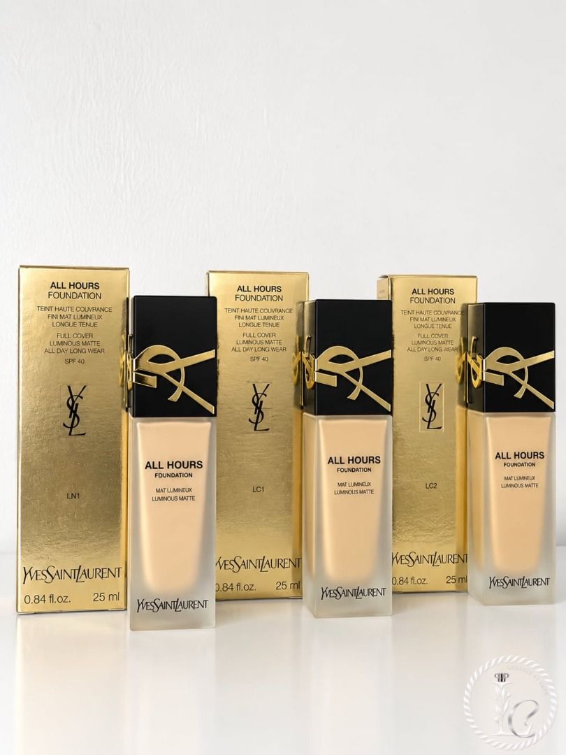 Ysl all hours liquid foundation (Category: Makeup) located in Bocaue. Submitted by luxuriebycath (Listing ID 1458158093, Image 1). Description: Guaranteed authentic Shipping via jnt only Available shades: LN1 LC1 LC2 .