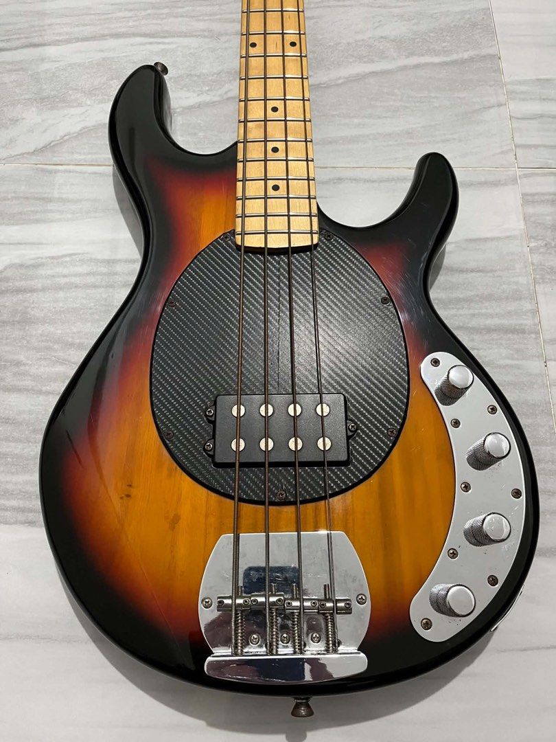 4-String Sunburst Bass Guitar (Category: Musical Instruments) located in Cagayan de Oro. Submitted by janel6916 (Listing ID 1458334138, Image 3). Description: Selling my RJ Sting Bass 4-string, personally owned for around 2 years. Nakatambay lang gyud most of the time and rarely used, so I’m letting it go to someone who can give it more playing time. 🤙 Specifications: • Strings: 4 • Body shape: Sting Ray • Body wood: Paulownia • Body constructio