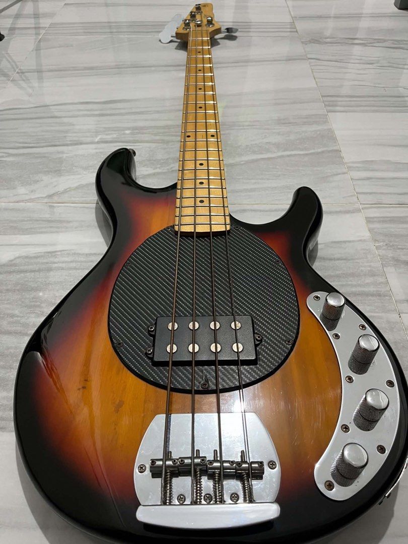 4-String Sunburst Bass Guitar (Category: Musical Instruments) located in Cagayan de Oro. Submitted by janel6916 (Listing ID 1458334138, Image 2). Description: Selling my RJ Sting Bass 4-string, personally owned for around 2 years. Nakatambay lang gyud most of the time and rarely used, so I’m letting it go to someone who can give it more playing time. 🤙 Specifications: • Strings: 4 • Body shape: Sting Ray • Body wood: Paulownia • Body constructio