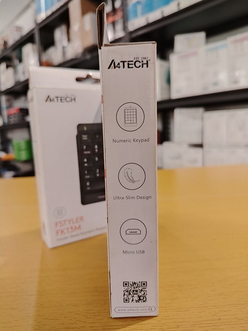 A4tech FK13M Fstyler Wired Numeric Keypad Micro USB w/ USB Adapter (Category: Computer Parts) located in Pasig City. Submitted by technofuseofficial (Listing ID 1458386806, Image 3). Description: A4tech FK13M Fstyler Wired Numeric Keypad Micro USB w/ USB Adapter Brand New and Original Items Store Location: 3Rd Floor Unit 303, 604 Shaw Boulevard, Barangay Kapitolyo, Pasig City Same Day Delivery: - Lalamove delivery within Metro Manila - For walk-i