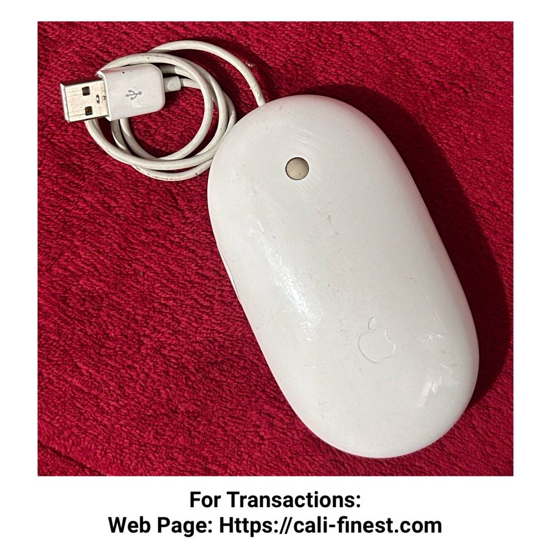 Apple A1152 (EMC 2058) original Apple Wired USB Mighty Mouse (Category: Mouse & Mousepads) located in Pasig City. Submitted by califinestcollectibles (Listing ID 1458391384, Image 1). Description: Apple A1152 (EMC 2058) original Apple Wired USB Mighty Mouse EL#0016 500 free ship via jnt No box Model: A1152 Original/Authentic From USA Pick Up at One Oasis condominium ortigas extension pasig city Or Delivery via Lalamove,Jnt, LBC cod/cop JNT (payme