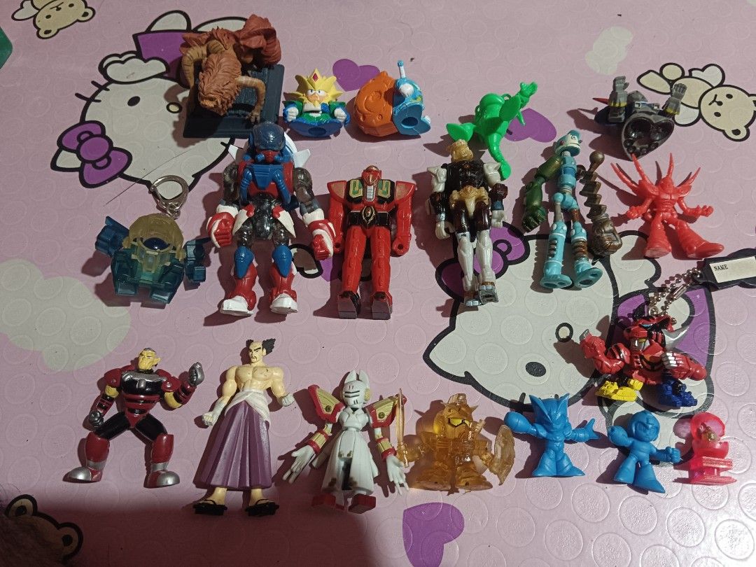 Assorted action figure set (Category: Figurines & Statues) located in Pasig City. Submitted by rednaxela_rich (Listing ID 1458397927, Image 1). Description: 18pcs assorted collectibles action figure set -bandai super Sentai robo collection 3" ryuseioh figure(diecast parts) -takara medabots a blague figure. -fantastic beast zouwu magical creature collection mini figure -gormiti alpha zefyry. -namco Tekken Mishima hehachie. -microman magne. -rodney