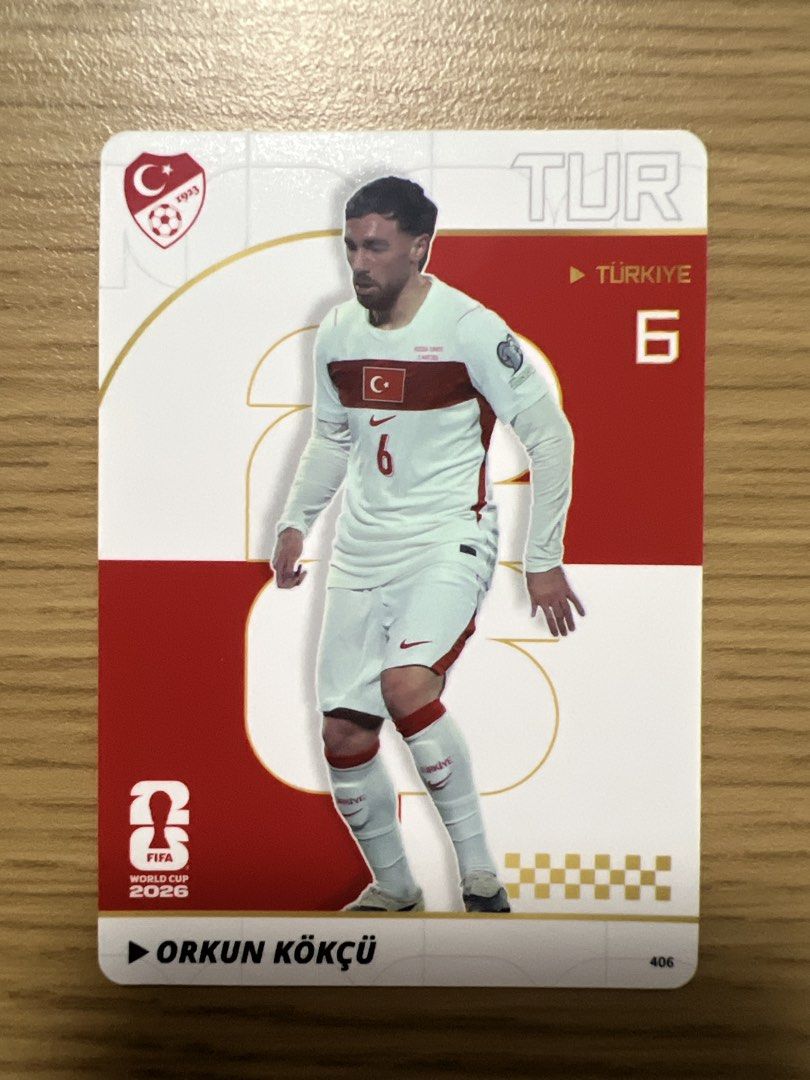 Assorted characters (Category: Raw Cards) located in Singapore. Submitted by wah_zai1990 (Listing ID 1458432521, Image 6). Description: Selling a set of Turkey national football team cards. Features players Uğurcan Çakır, Abdülkerim Bardakcı, Zeki Çelik, Ozan Kabak, and İsmail Yüksek. These are FIFA World Cup 2026 collectible cards. Great for any football fan or collector. Get your favorite players now!.