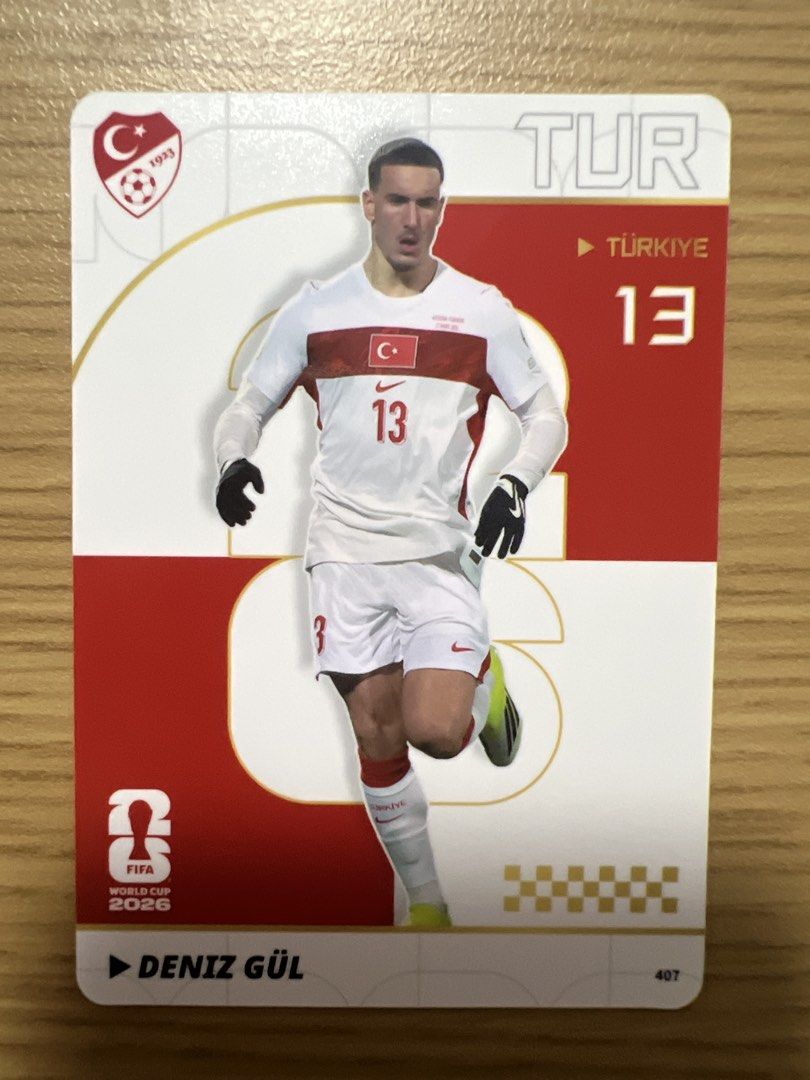 Assorted characters (Category: Raw Cards) located in Singapore. Submitted by wah_zai1990 (Listing ID 1458432521, Image 7). Description: Selling a set of Turkey national football team cards. Features players Uğurcan Çakır, Abdülkerim Bardakcı, Zeki Çelik, Ozan Kabak, and İsmail Yüksek. These are FIFA World Cup 2026 collectible cards. Great for any football fan or collector. Get your favorite players now!.