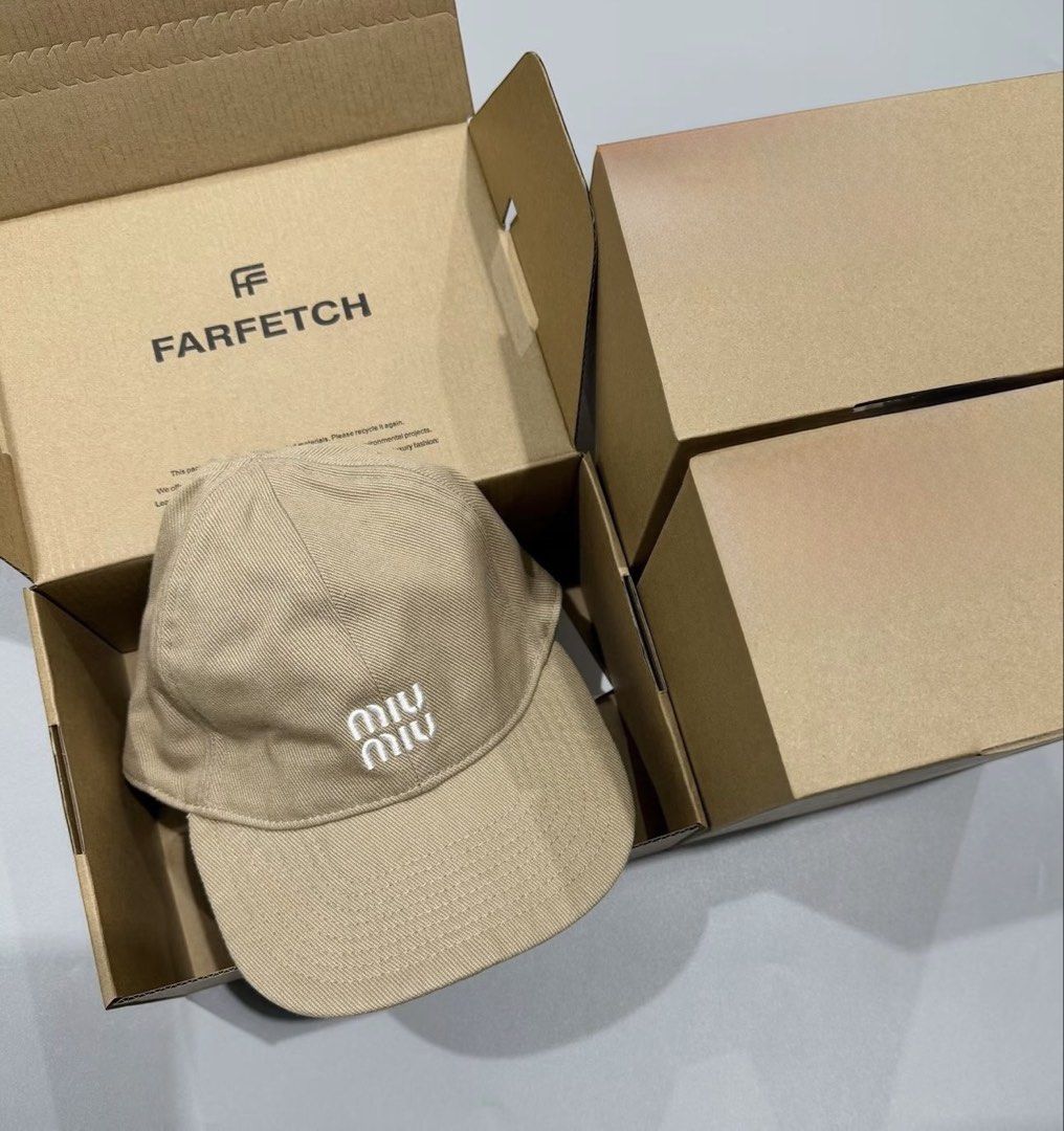 Authentic Miu Miu Baseball Cap (Category: Luxury Accessories) located in Manila. Submitted by designerarchives.ph (Listing ID 1458425109, Image 3). Description: ACTUAL PHOTOS POSTED. Farfetch box will be included. Only 1 slot available • 10 - 15 days eta • 50% dp is required. • No refund, return, or exchange. • Buyer will shoulder the sf. Shipping: NCR - lalamove/grab Provincial - LBC .
