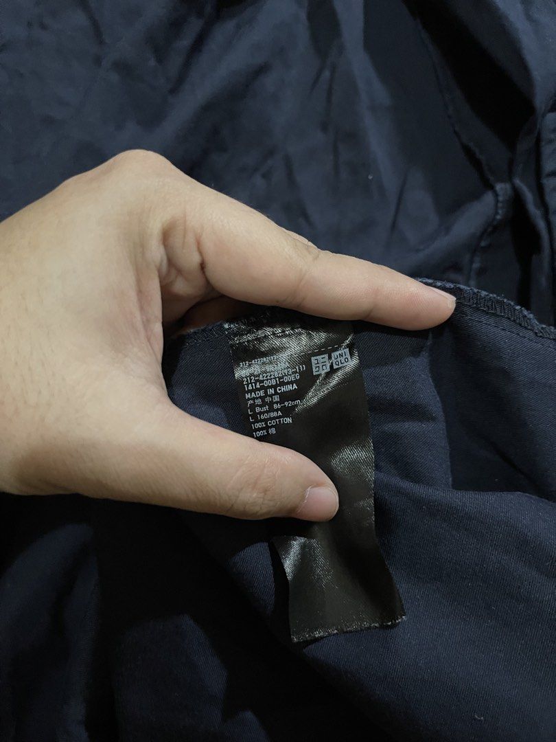 AUTHENTIC UNIQLO TRENCH COAT (DARK BLUE) (Category: Coats, Jackets and Outerwear) located in Bauang. Submitted by doc_jay01 (Listing ID 1458444930, Image 3). Description: ORIGINAL/AUTHENTIC PRELOVED LENGTH: 38 inches CHEST: 36-40 inches PRICE: 599 J&T/LBC AT BUYER’S EXPENSE LBC COD AVAILABLE (DP 50%) PM FOR MORE DETAILS.