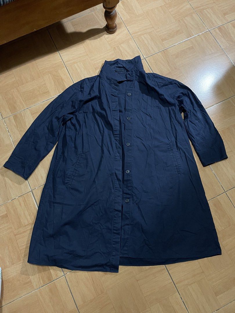 AUTHENTIC UNIQLO TRENCH COAT (DARK BLUE) (Category: Coats, Jackets and Outerwear) located in Bauang. Submitted by doc_jay01 (Listing ID 1458444930, Image 1). Description: ORIGINAL/AUTHENTIC PRELOVED LENGTH: 38 inches CHEST: 36-40 inches PRICE: 599 J&T/LBC AT BUYER’S EXPENSE LBC COD AVAILABLE (DP 50%) PM FOR MORE DETAILS.