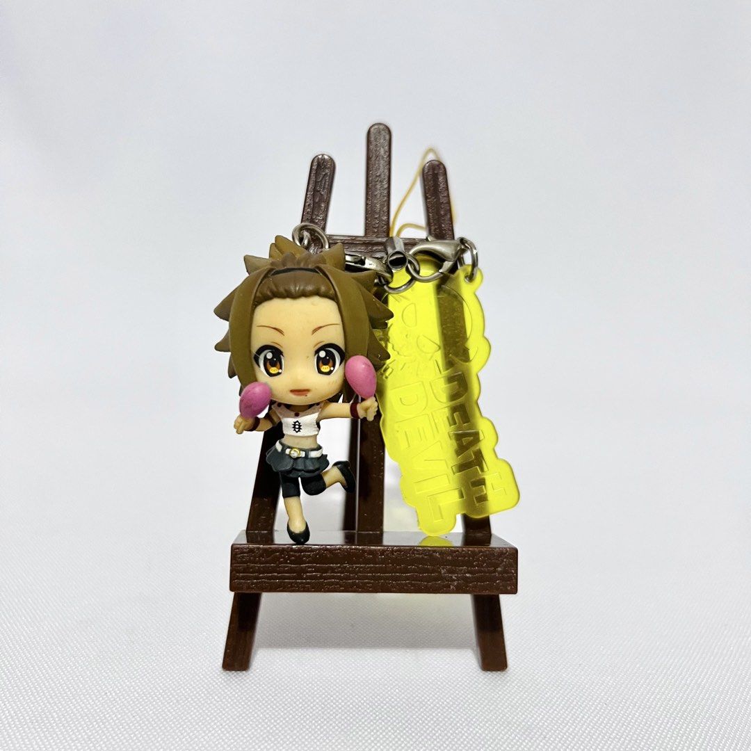 Banpresto K-ON! Ritsu Tainaka Death Devil Version Mini Figure Charm 4cm - Php 200 NOTE: w/ minor paint chips (Category: Designer & Blind Box Toys) located in Davao. Submitted by pandorastoybox (Listing ID 1458451243, Image 1). Description: Banpresto K-ON! Ritsu Tainaka Death Devil Version Mini Figure Charm 4cm - Php 200 NOTE: w/ minor paint chips.