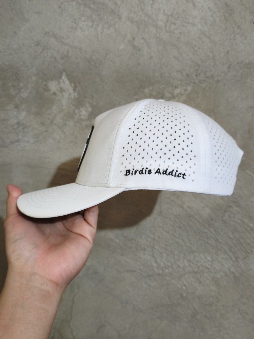 BIRDIE ADDICT GOLF HAT (Category: Golf) located in Muntinlupa City. Submitted by themakhatter (Listing ID 1458370487, Image 2). Description: 850 +SF BRAND NEW GLEE GOLF BIRDIE ADDICT HAT ONE SIZE FITS ALL SNAPBACK ADJUSTMENT DRI-FIT//LIGHTWEIGHT/BREATHABLE MATERIAL ON HAND ITEM READY TO SHIP.