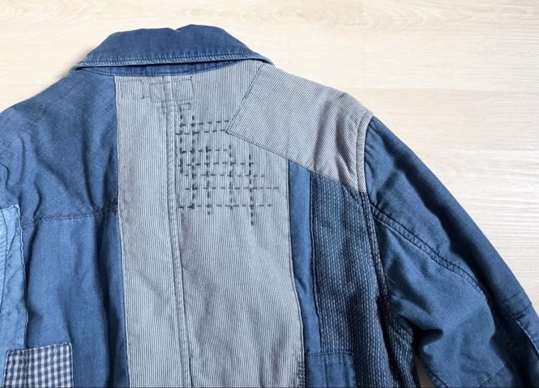 Blue blue patchwork Jacket （分類：外套及戶外衣服）位於 Hong Kong。 由 madmadworld1234 提交（商品編號 1458347531，圖片 5）。簡介： 。