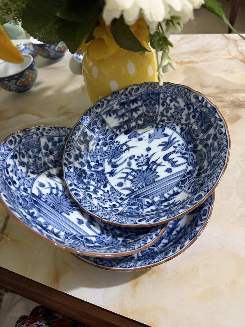 Blue oriental Plate 3pcs (Category: Dinnerware & Cutlery) located in Santo Tomas. Submitted by rufon.joy42 (Listing ID 1458327882, Image 2). Description: Good condition 3pcs from japan surplus.
