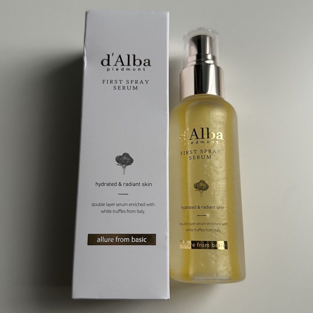 bnew dalba d’alba first spray truffle serum spray 100ml (Category: Makeup) located in Mandaluyong City. Submitted by annyeong07_ (Listing ID 1458367293, Image 1). Description: .