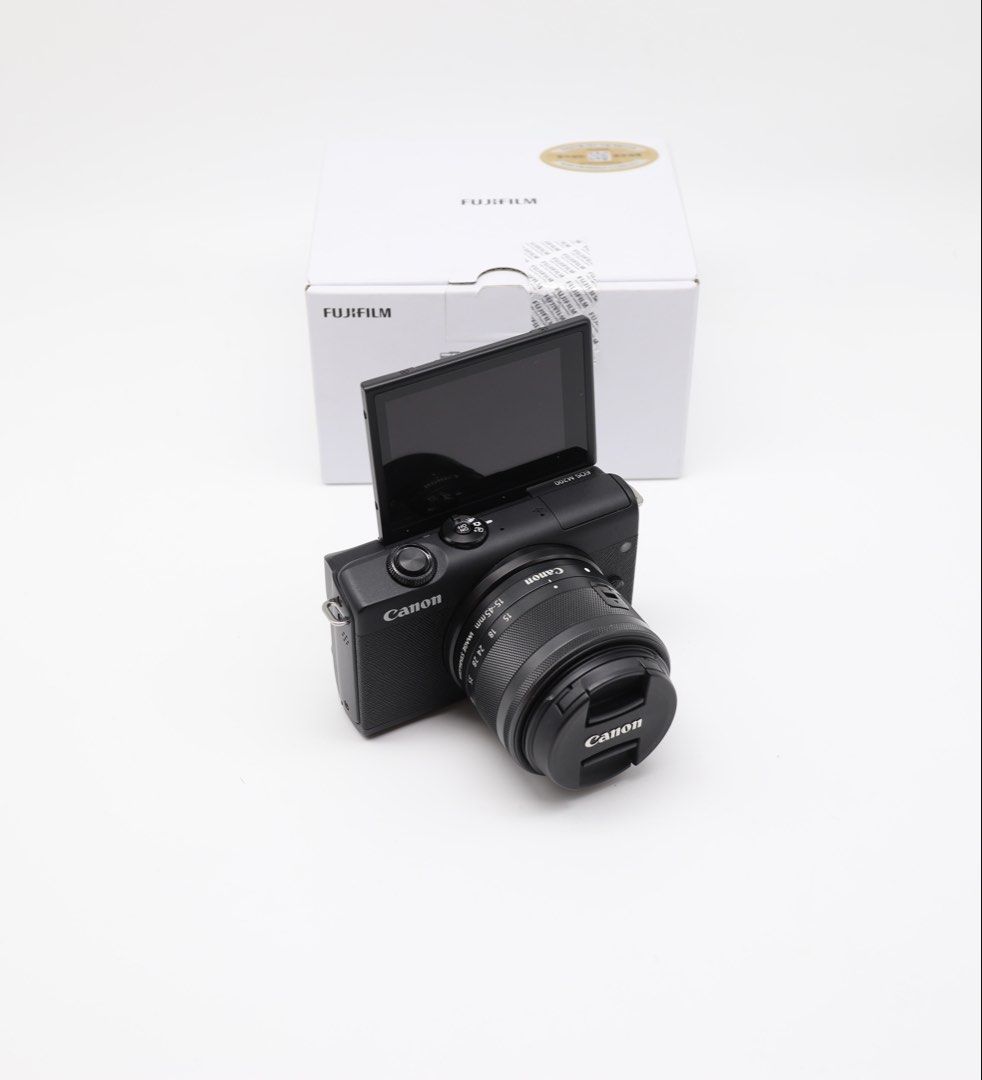 Canon M200 with tripod HG100TBR set (Category: Cameras) located in Manila. Submitted by jaimeeloutan (Listing ID 1458341179, Image 3). Description: for sale! M200 Mirrorless with canon 15-45 lens dupe for G7X Mark Ill brand new condition 💰32,490 only fixed price no more last price trending camera now with tripod HG100TBR worth 5,800 pesos Able to transform into a table-top tripod to hold you camera in place for self-recording or self-portraits -