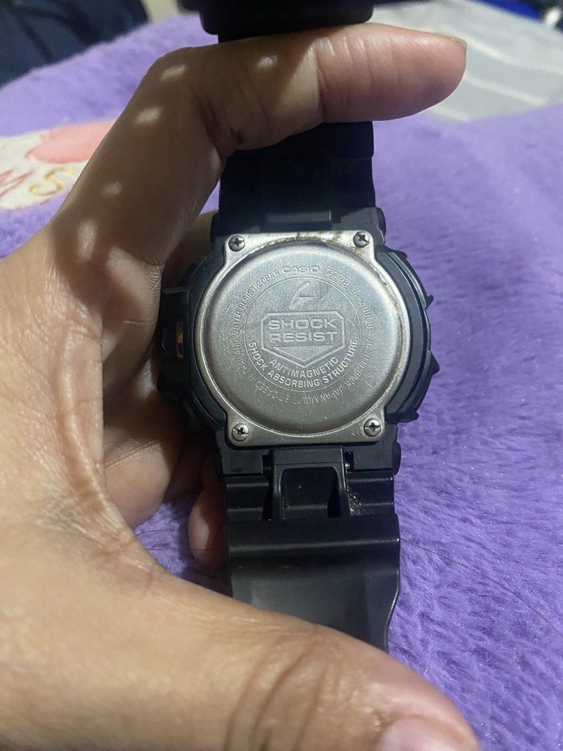 Casio G-Shock Black Rose Gold Watch (Category: Men's Watches) located in Manila. Submitted by rjsaniramsad4394 (Listing ID 1458381097, Image 3). Description: - Black G-Shock watch - Rose gold accents - Digital and analog display - Shock resistant - Antimagnetic - Ideal for everyday wear - Selling as is.