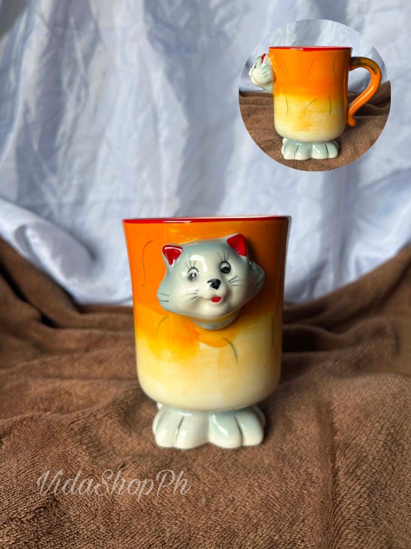 Cat 3D Mugs ceramic Orange (Category: Coffee & Tea Tableware) located in Marikina City. Submitted by DaineSugue (Listing ID 1458466337, Image 1). Description: 💸Mine now, Pay Now 📍Tumana,Marikina ❌❗️NO shop33 checkout❗️❌ ✅Payment First ✅COD ✅Meet up (711 Tumana Only) ✅Same Day Delivery ✅ J & T 📩PM ME FOR MORE INFORMATION 💟HAPPY SHOPPING💟.