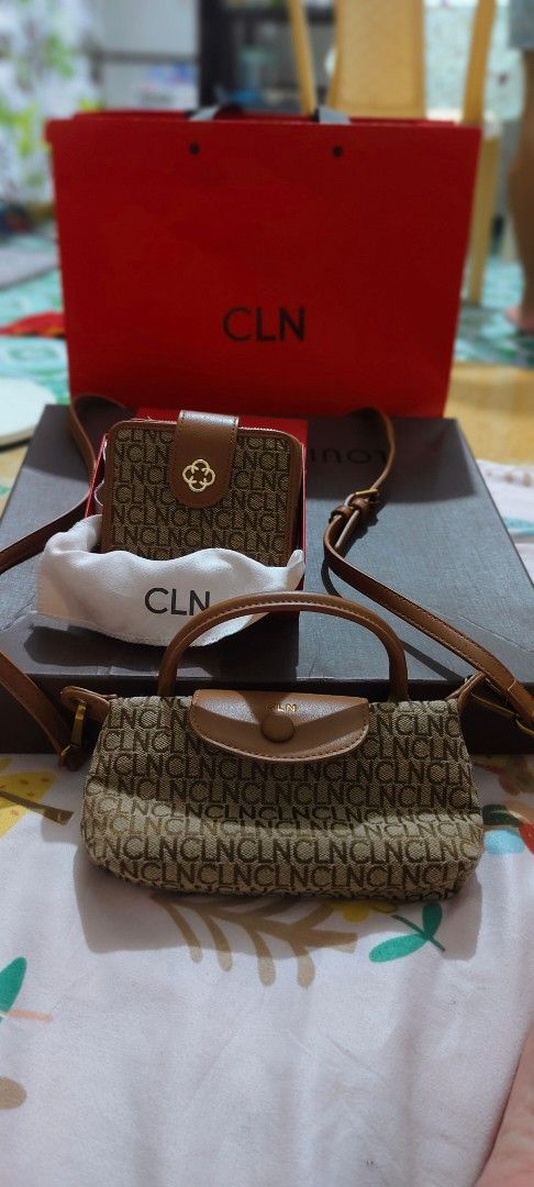 CLN Monogram Tia Mini Bag (Category: Luxury Bags & Wallets) located in Manila. Submitted by koko723 (Listing ID 1458337287, Image 1). Description: Selling my CLN Tia Mini Bag 😍 1000 only Perfect for daily use/OOTD CLN Phils authentic Color: Tan/Brown Monogram Size: Kasya small wallet and phone Condition: 9/10 Issue: Nalagyan ng lipstick yung loob pero konte lang .
