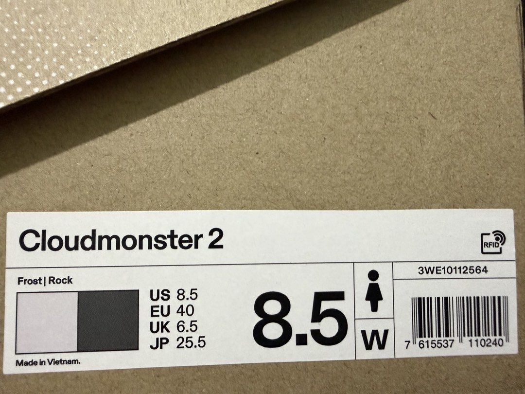 CLOUDMONSTER 2 FROST | ROCK (Category: Activewear) located in Valenzuela. Submitted by kaye0225 (Listing ID 1458476043, Image 3). Description: cloudmonster 2 bnew frost | rock size 8.5 women’s.