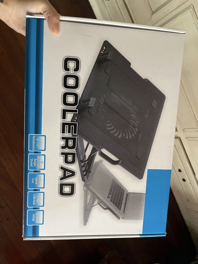Coolerpad Laptop Cooling Pad with USB Hub (Category: Other Accessories) located in Quezon City. Submitted by silverriver_3cf939 (Listing ID 1458456684, Image 1). Description: - Fits laptops from 9" to 17" - Adjustable angle stand for comfortable viewing - Powerful and quiet 140mm silent fan - Built-in 2-port USB hub for extra connectivity - Prevents overheating during extended use.