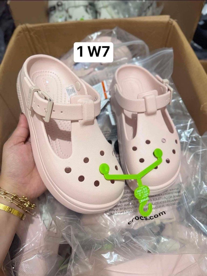 Crocs Mary Jane Flats - Black & Pink - Various Sizes (Category: Flats & Sandals) located in Manila. Submitted by closet.by.ika (Listing ID 1458446682, Image 2). Description: Crocs Mary Jane - Available in Black and Pink - Black sizes: check photo - Ideal for everyday wear.