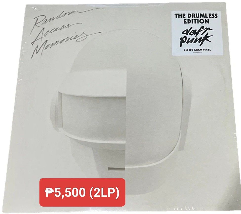 Daft Punk - Random Access Memories Drumless Edition vinyl (Category: Vinyls) located in Manila. Submitted by ramonrobin.cruz (Listing ID 1458439175, Image 1). Description: Daft Punk - Random Access Memories Drumless Edition vinyl (2LP) = ₱5,500 Brand New sealed made in Germany.