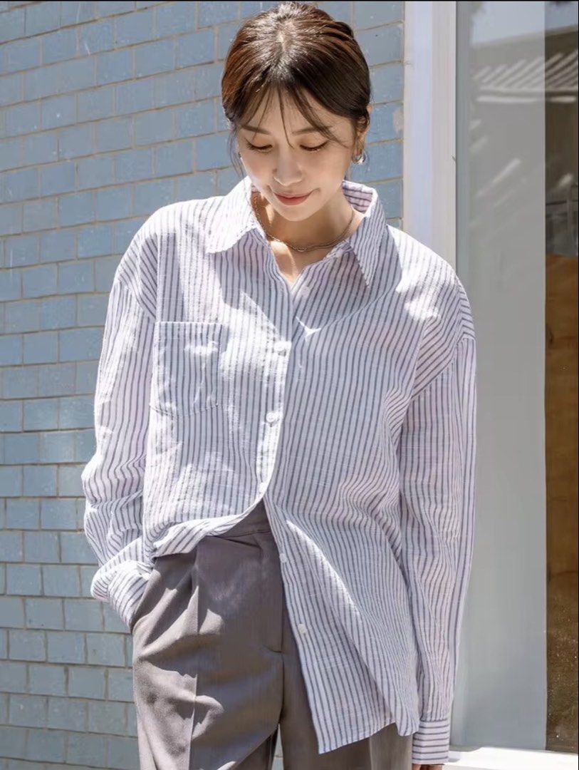 DAZY Striped Button Down Top (Category: Others Tops) located in Quezon City. Submitted by qcprlvd (Listing ID 1458352059, Image 1). Description: .