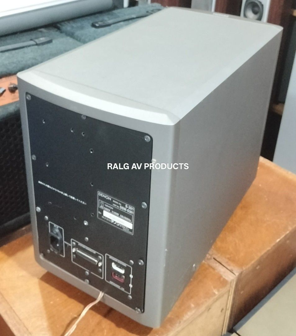 Denon S-301 DSW-S301 Subwoofer (Category: Soundbars, Speakers & Amplifiers) located in Bulacan. Submitted by ronald277077025 (Listing ID 1458479257, Image 3). Description: DENON MODIFIED PASSIVE SUBWOOFER DSW-S301 DOWNFIRING 140 WATTS 4 OHMS 8" SUB CONE WOOFER DIMENSIONS: W24 x H37 x D47 CM Location: Sta Maria Bulacan Shipping at buyers expense.