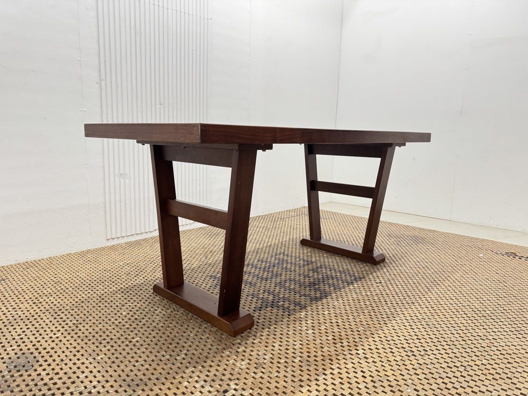 Dining Table (Category: Tables & Sets) located in Quezon City. Submitted by matetdevis13 (Listing ID 1458382507, Image 3). Description: Modern Wooden Trestle Dining Table Price: 8,500 L59 x W27.5 x H27 In good condition Code JMD30-MJ771.