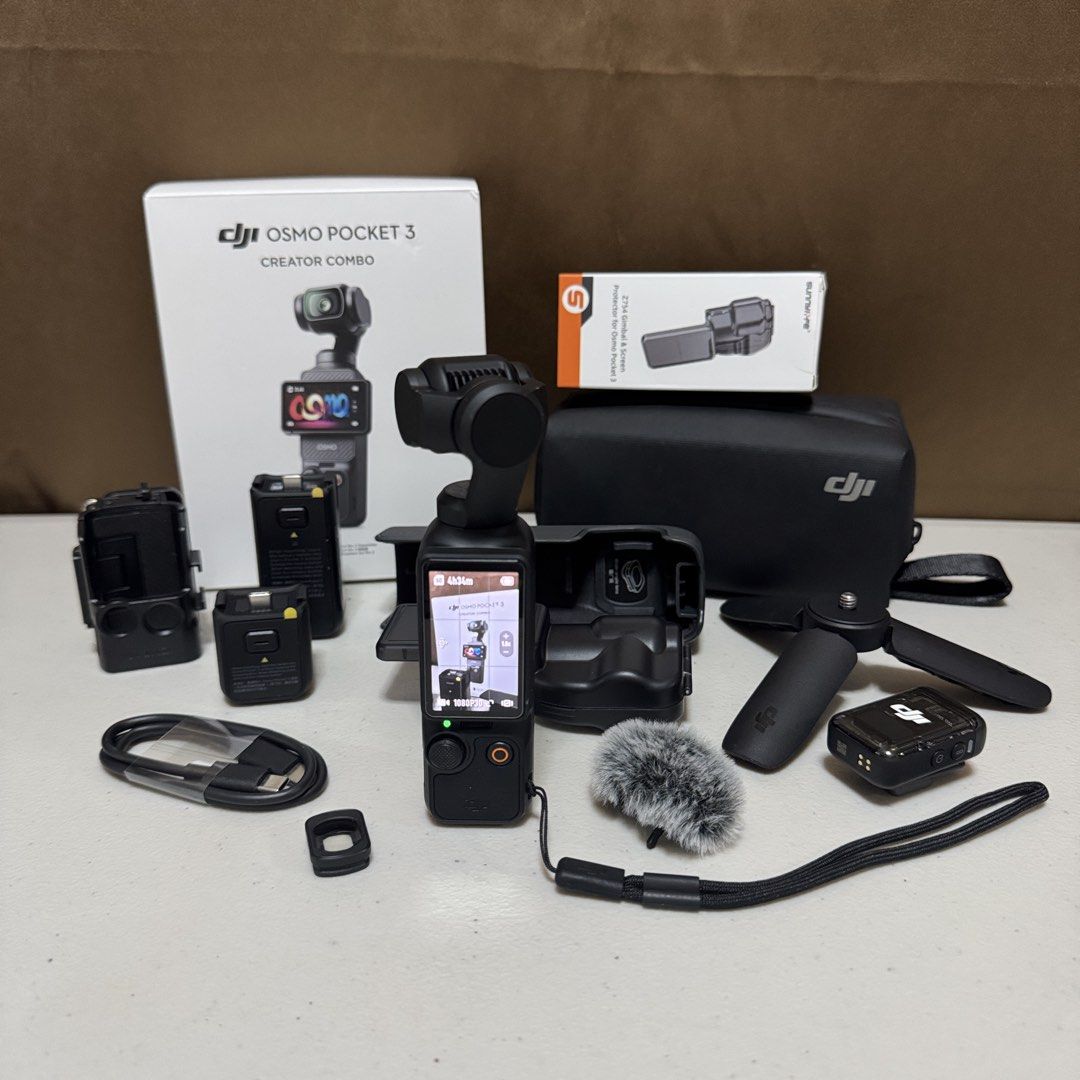 DJI Osmo Pocket 3 Creator Combo (Category: Cameras) located in Marikina City. Submitted by ShanDestashes (Listing ID 1458330693, Image 2). Description: Auto pass to lowballers • Haven’t used outside at all! Bought for the idea of vlogging but I’m still shy around to use it so I decided to just sell it. • Warranty until November 17, 2026 • With add on ulanzi magnetic case, sunlife gimbal and screen case and screen protector, tempered glass, mount 