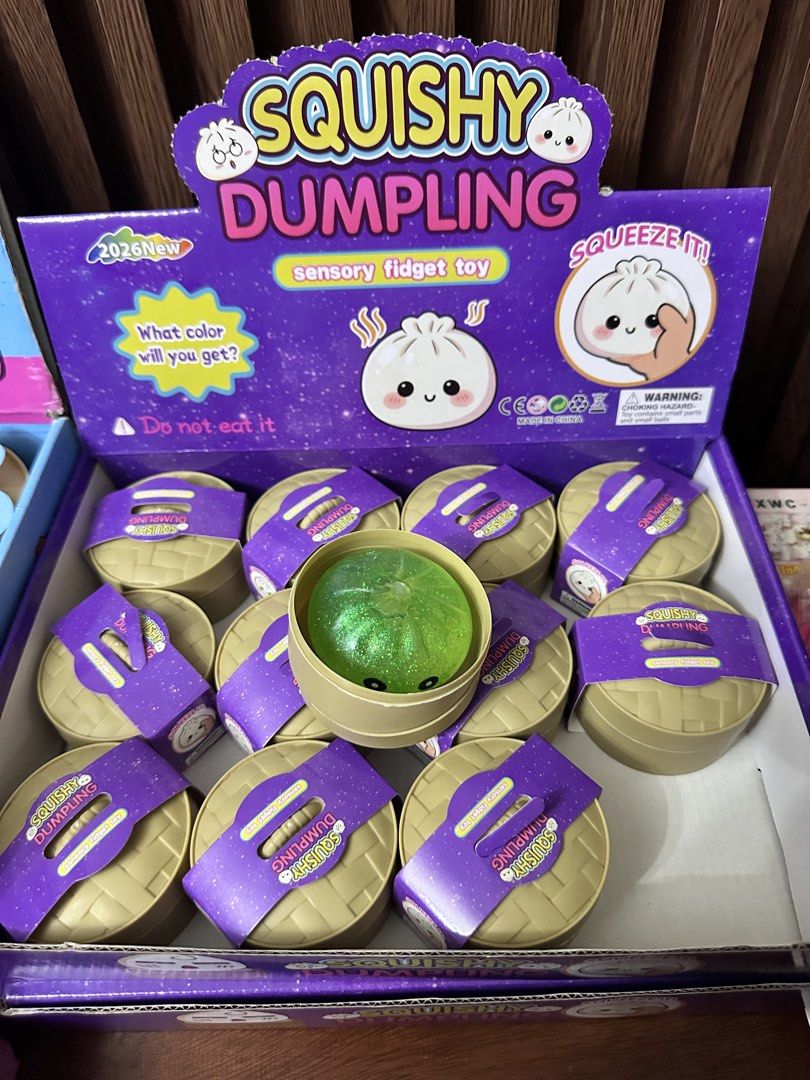 Dumpling Squishy (small) - 12pcs (Category: Kids Toys) located in Manila. Submitted by declutterw1thme (Listing ID 1458492862, Image 1). Description: - Fun Squishy Dumpling sensory fidget toy - Surprise color inside!.