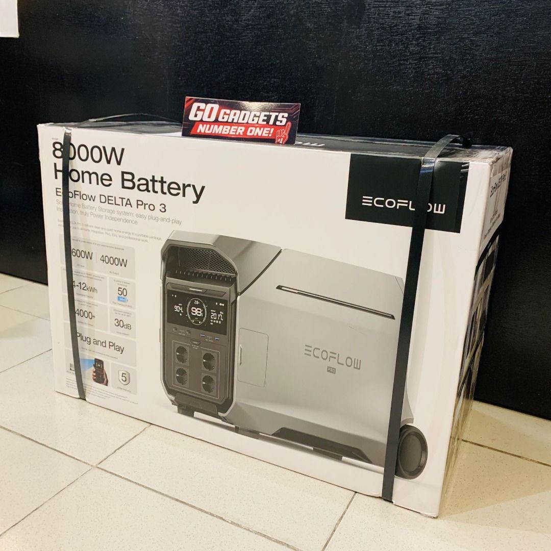EcoFlow DELTA Pro 3 8000W Home Battery (Category: Batteries & Power Banks) located in Caloocan City. Submitted by kentsalvador31 (Listing ID 1458378849, Image 1). Description: The EcoFlow DELTA Pro 3 Home Battery is now IN STOCK! ⚡️ 8000W Surge | 4000W Output | 4–12kWh Expandable | 50-Min Fast Charge | Plug & Play! 💬 Message us now for full specs & recommendations! 🔋 Suitable for: ✅ Emergency backup power ✅ Camping and outdoor use ✅ Travel and 