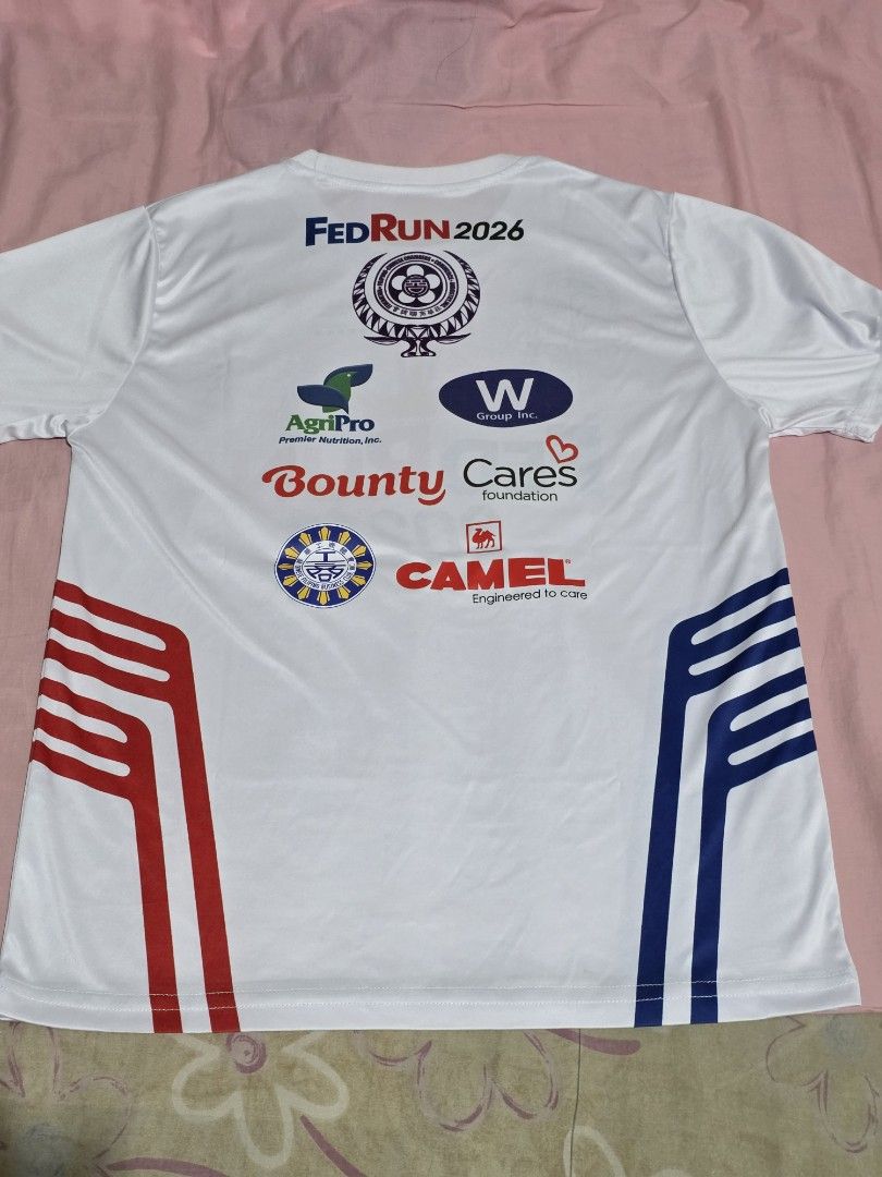 Fed Run 2026 Race Shirts (Category: Activewear) located in Quezon City. Submitted by sapphiredreams_ (Listing ID 1458304022, Image 2). Description: Fed Run 2026: ✓ Race Shirt (Large) — ₽250 + sf ✓ Race Shirt (XL) — ₽250 + sf • Also selling as a set for ₽450 + sf • Used during the race. Still in good condition. • MOP: Gcash • Location: QC • Shipping Fee c/o Buyer..