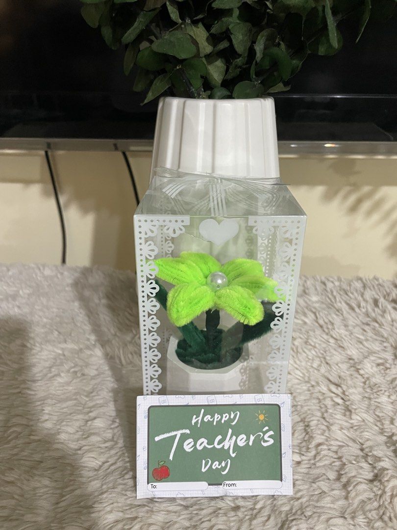 Flower in a pot with small acetate box (Category: Other Home Decor) located in Rizal. Submitted by arlynazanion16 (Listing ID 1458308444, Image 3). Description: .