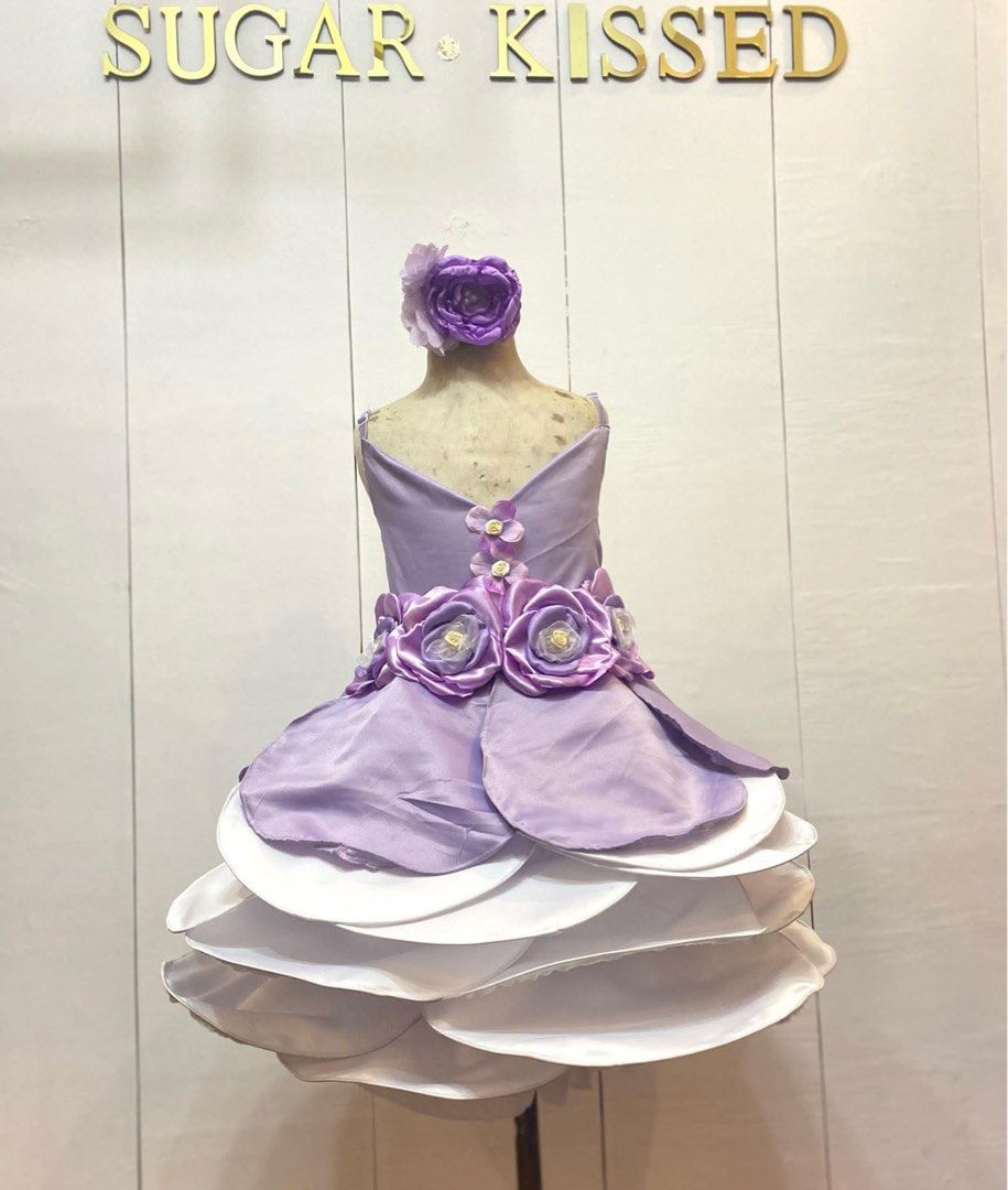 *For Rent* Flower Gown Costume (Category: Babies & Kids Fashion) located in Manila. Submitted by ishiramos.bear (Listing ID 1458310921, Image 1). Description: For Rent: Sugar-Kissed Flower Petal Gown Size: 6T good for 5-8 years old petite Inclusions: - Gown - Big Flower headband (Optional) For faster response, message me on FB m: ishiramos Sane day shipping via Grab, Lalamove, Angkas.