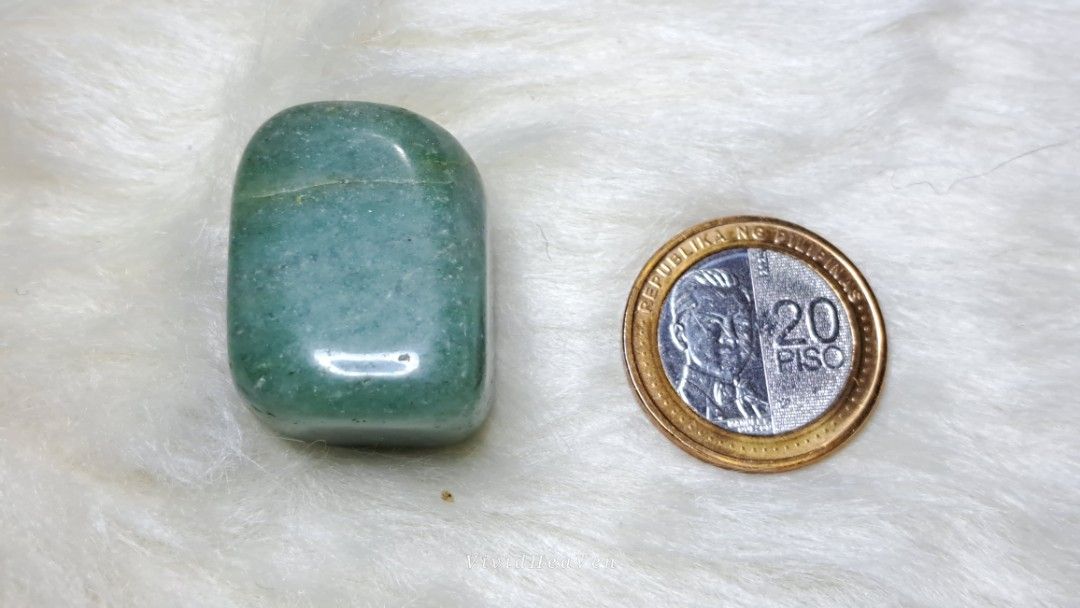 Green Aventurine tumble stone (Category: Other Accessories) located in Quezon City. Submitted by crystallinehaven (Listing ID 1458336931, Image 2). Description: Green Aventurine ♦️1 pc only 💥p220 GREEN AVENTURINE — “Stone of Opportunity” 🍀 For optimism, confidence, motivation and attracting new opportunities. 💥READ FIRST THANKS💥 "My Collections and I'm Letting go and Releasing it" ♦️These are the Only available Collections I have starting bac
