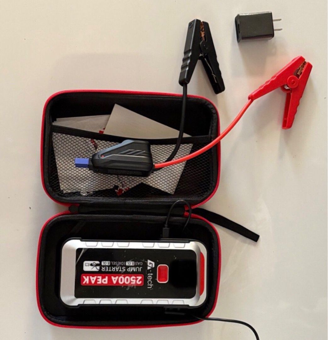 G-Tech 2500A Peak Jump Starter with Case (Category: Other Gadgets) located in Taguig. Submitted by spoon_vtec (Listing ID 1458387649, Image 1). Description: - G-Tech 2500A Peak Jump Starter - Suitable for both Gas and Diesel engines - Comes with jumper cables, charging adapter, and protective case - Ideal for emergency roadside assistance - Ready for immediate use.