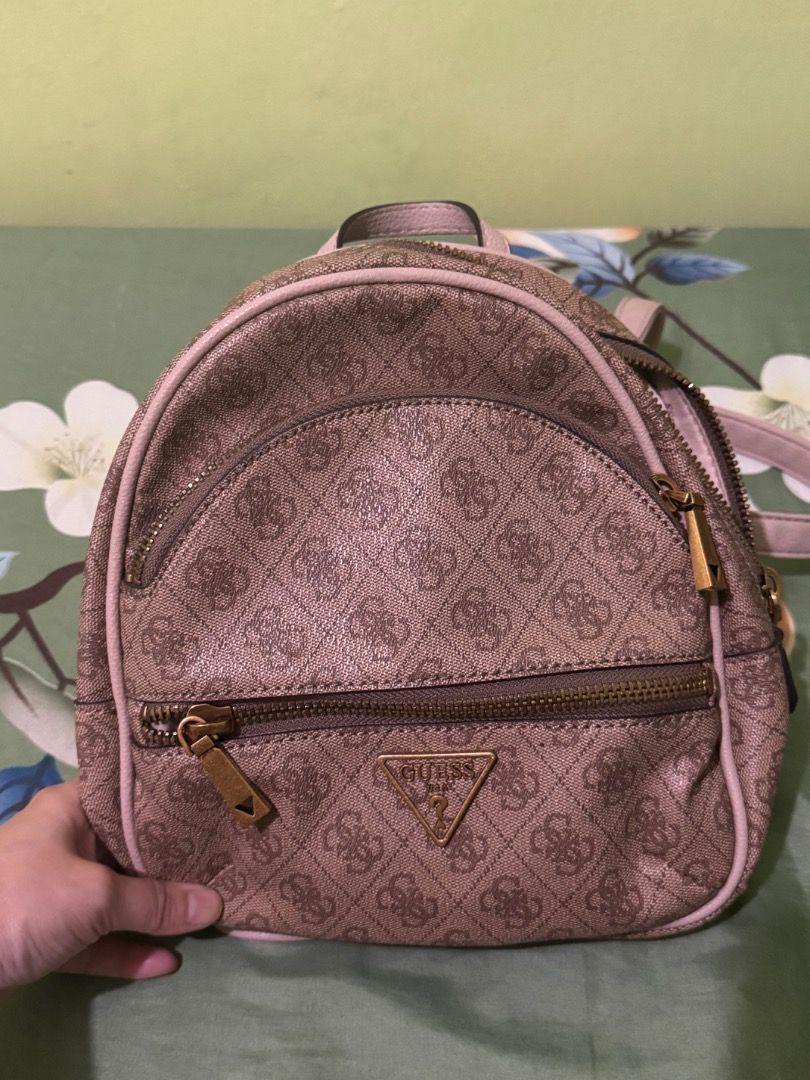 Guess small backpack (Category: Backpacks) located in Las Pinas. Submitted by declutter.with.love (Listing ID 1458406921, Image 1). Description: Brand new without tag Authentic Comes with dustbag.