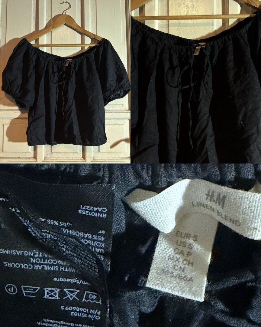 H&M linen blend top (Category: Blouses) located in Valenzuela. Submitted by julijulyxoxo (Listing ID 1458483186, Image 1). Description: where to find me: Facebook: Julianne Leigh (post is already up) Instagram: shop.loveandrelove (might post updates/items here too) MOP: maribank, gcash, maya MOD: J&T Express Item is unwashed. Please wash immediately before wearing! .