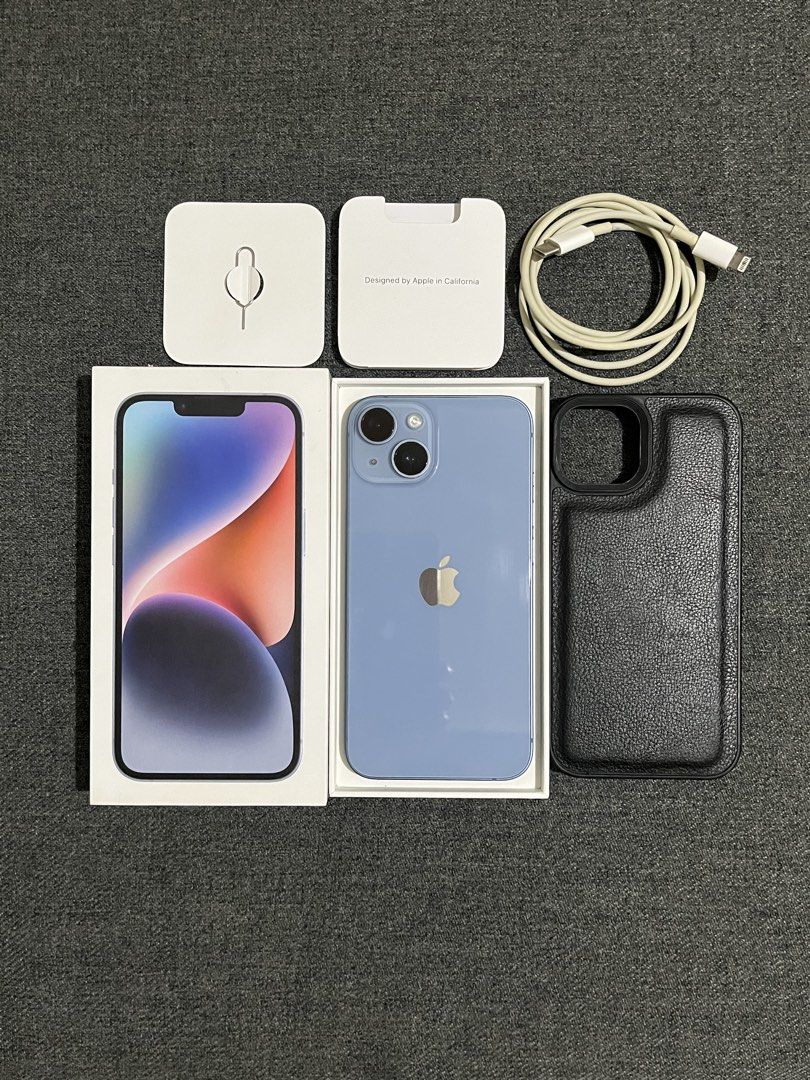 iphone 14 256 gb (Category: iPhone 14 Series) located in Caloocan City. Submitted by aj_theaa (Listing ID 1458361333, Image 1). Description: iphone 14 256gb – blue sale or swap sa lower unit add cash - no repair history - 83% Battery Health - no sim restrictions - all buttons, cameras, speakers, charging port, truetone, and face id are working properly. - in a good condition and no issue Inclusions: unit, box, case, and cord 📍 pasig/fairview mee
